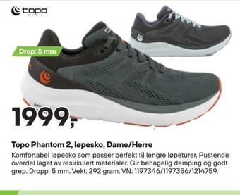 XXL Sport Topo phantom 2, løpesko, dame/herre tilbud