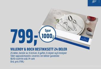 Coop Obs Villeroy & boch bestikksett 24 deler tilbud