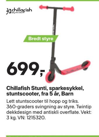 XXL Sport Chillafish stunti, sparkesykkel, stuntscooter, fra 5 år, barn tilbud
