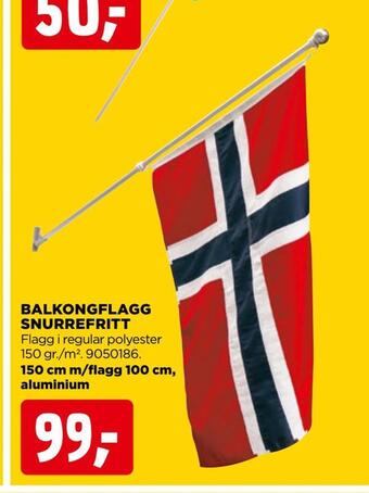 jem & fix Balkongflagg snurrefritt tilbud