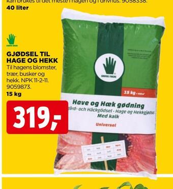 jem & fix Gjødsel til hage og hekk tilbud