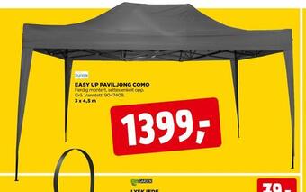 jem & fix Easy up paviljong como tilbud