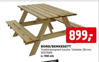 jem & fix Bord/benkesett tilbud