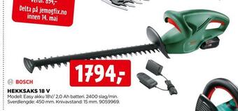 jem & fix Hekksaks 18 v tilbud