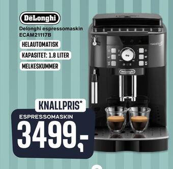 Skousen Delonghi espressomaskin tilbud