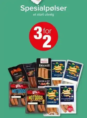 Spar Spesialpølser et stort utvalg tilbud