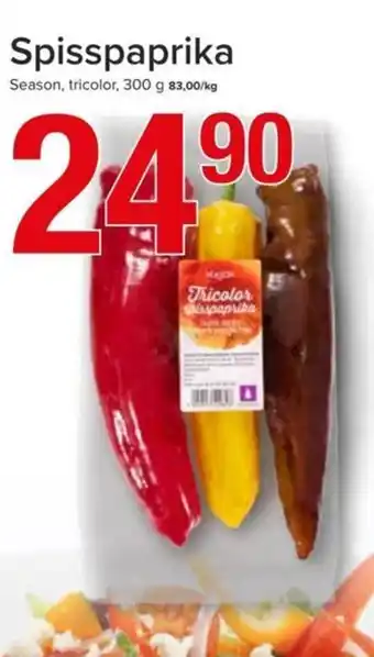 Spar Spisspaprika Season, tricolor, 300 g tilbud