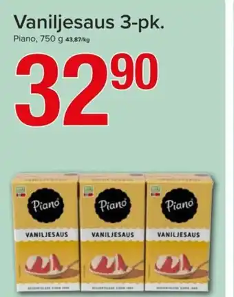 Spar Vaniljesaus 3-pk. Piano, 750 g tilbud