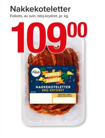 Spar Nakkekoteletter tilbud