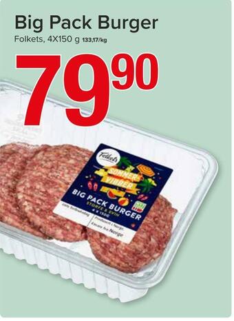 Spar Big pack burger tilbud