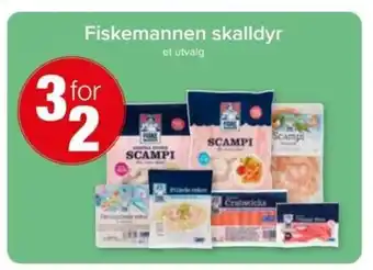 Spar Fiskemannen skalldyr et utvalg tilbud