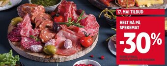 Meny HELT RÅ PÅ SPEKEMAT tilbud