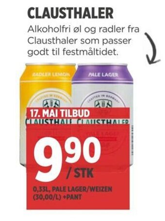 Meny CLAUSTHALER tilbud