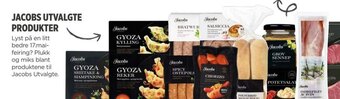 Meny JACOBS UTVALGTE PRODUKTER tilbud