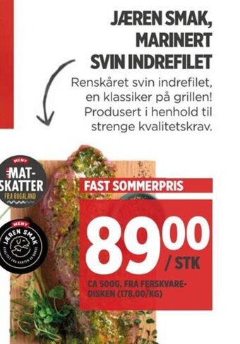 Meny JÆREN SMAK, MARINERT SVIN INDREFILET tilbud