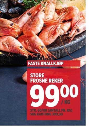 Meny STORE FROSNE REKER tilbud
