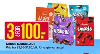 Europris Minde sjokolade tilbud