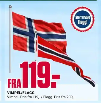 Europris Vimpel/flagg tilbud