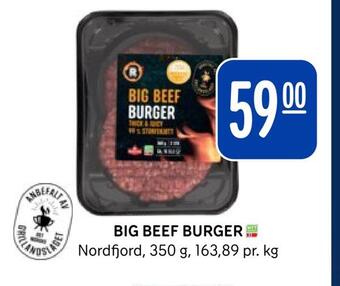 Rema 1000 Big beef burger tilbud