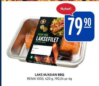 Rema 1000 Laks m/asian bbq tilbud