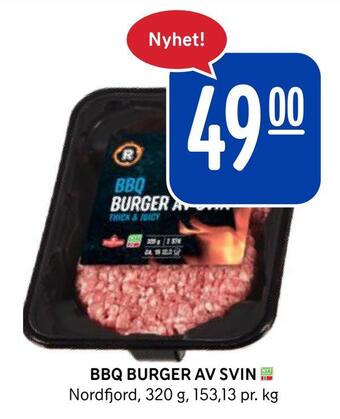 Rema 1000 Bbq burger av svin tilbud