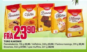 Europris Toro kakemix tilbud