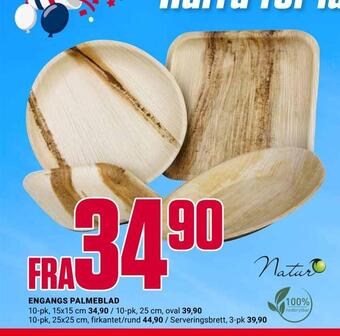 Europris Engangs palmeblad tilbud