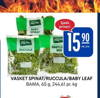Rema 1000 Vasket spinat/ruccula/baby leaf tilbud