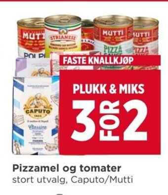 Meny Pizzamel og tomater stort utvalg, Caputo/Mutti tilbud