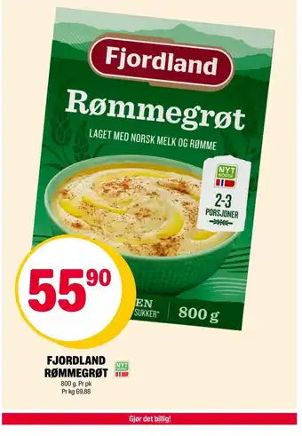 Coop Extra FJORDLAND RØMMEGRØT 800 g. tilbud