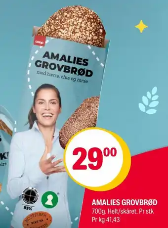 Coop Extra AMALIES GROVBRØD 700 g tilbud