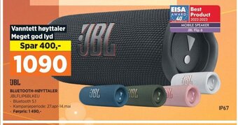 POWER JBL BLUETOOTH-HØYTTALER JBLFLIP6BLKEU tilbud