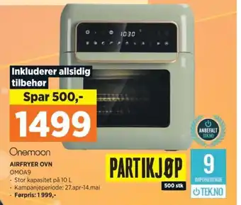 POWER Onemoon AIRFRYER OVN OMOA9 tilbud