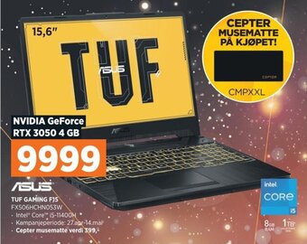 POWER ASUS TUF GAMING F15 FX506HCHN053W tilbud