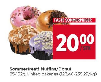 Meny Sommertreat! muffins/donut tilbud