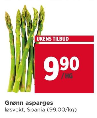 Meny Grønn asparges tilbud
