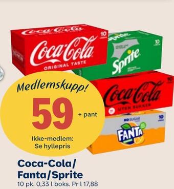 Coop Mega Coca-cola/ fanta/sprite tilbud