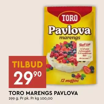Coop Mega Toro marengs pavlova tilbud