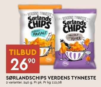 Sørlandschips verdens tynneste