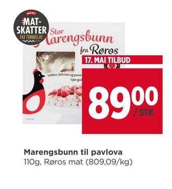 Meny Marengsbunn til pavlova tilbud