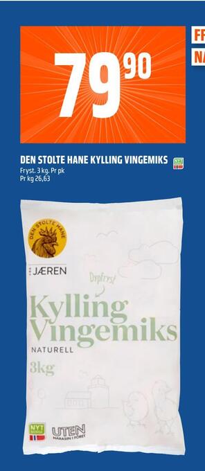 Coop Obs Den stolte hane kylling vingemiks tilbud