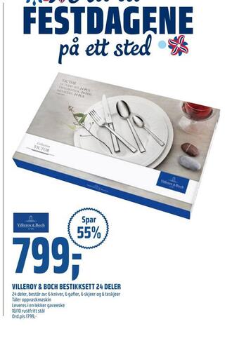 Coop Obs Villeroy & boch bestikksett 24 deler tilbud