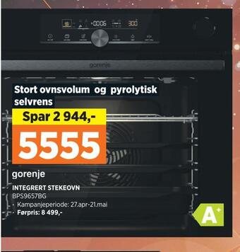 POWER Gorenje integrert stekeovn tilbud