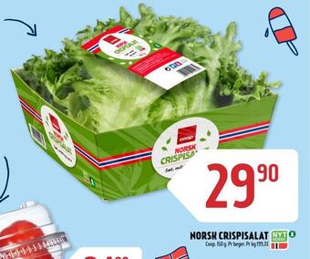 Coop Prix Norsk crispisalat tilbud