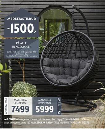 Bohus Magnolia hengestol tilbud