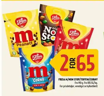 Coop Prix Freia m/non stop/toffin/corny tilbud