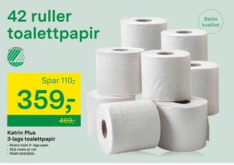Felleskjøpet Katrin plus 3-lags toalettpapir tilbud