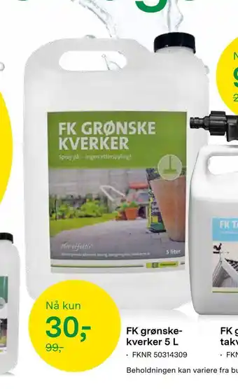 Felleskjøpet Fk grønskekverker 5 l tilbud