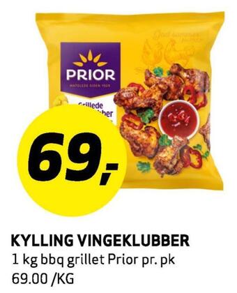 Bunnpris Kylling vingeklubber tilbud