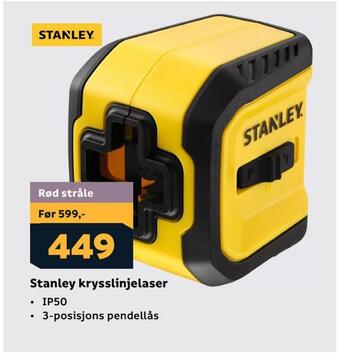 Megaflis Stanley krysslinjelaser tilbud